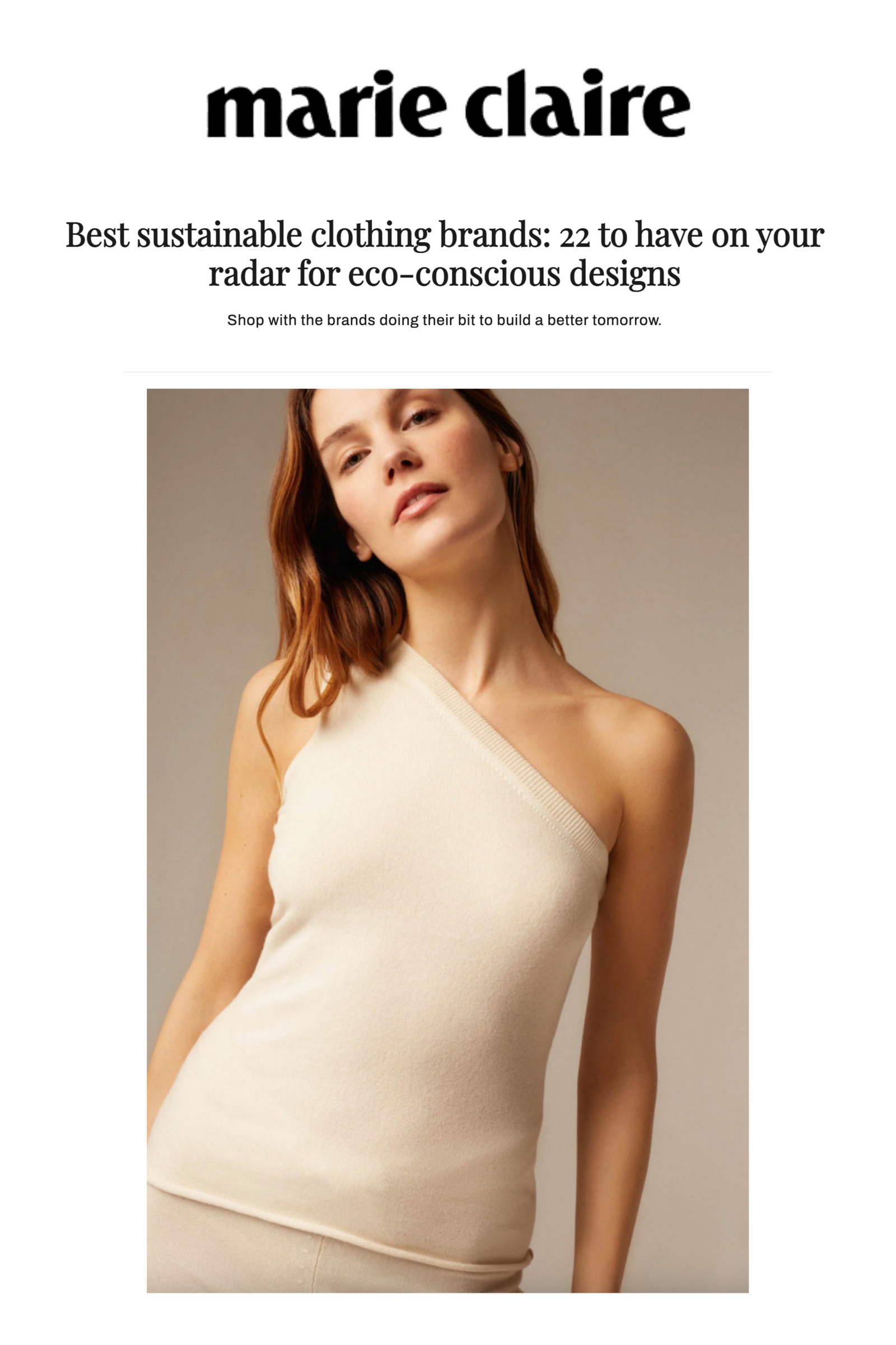 cashmere one shoulder top