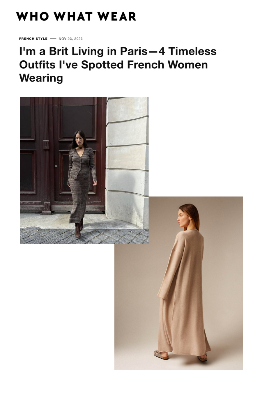 WHO WHAT WEAR | 4 Timeless Outfits I've Spotted French Women Wearing