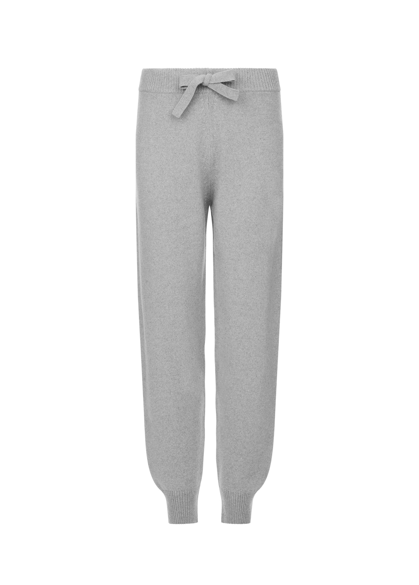 Women's cashmere cuffed joggers in grey
