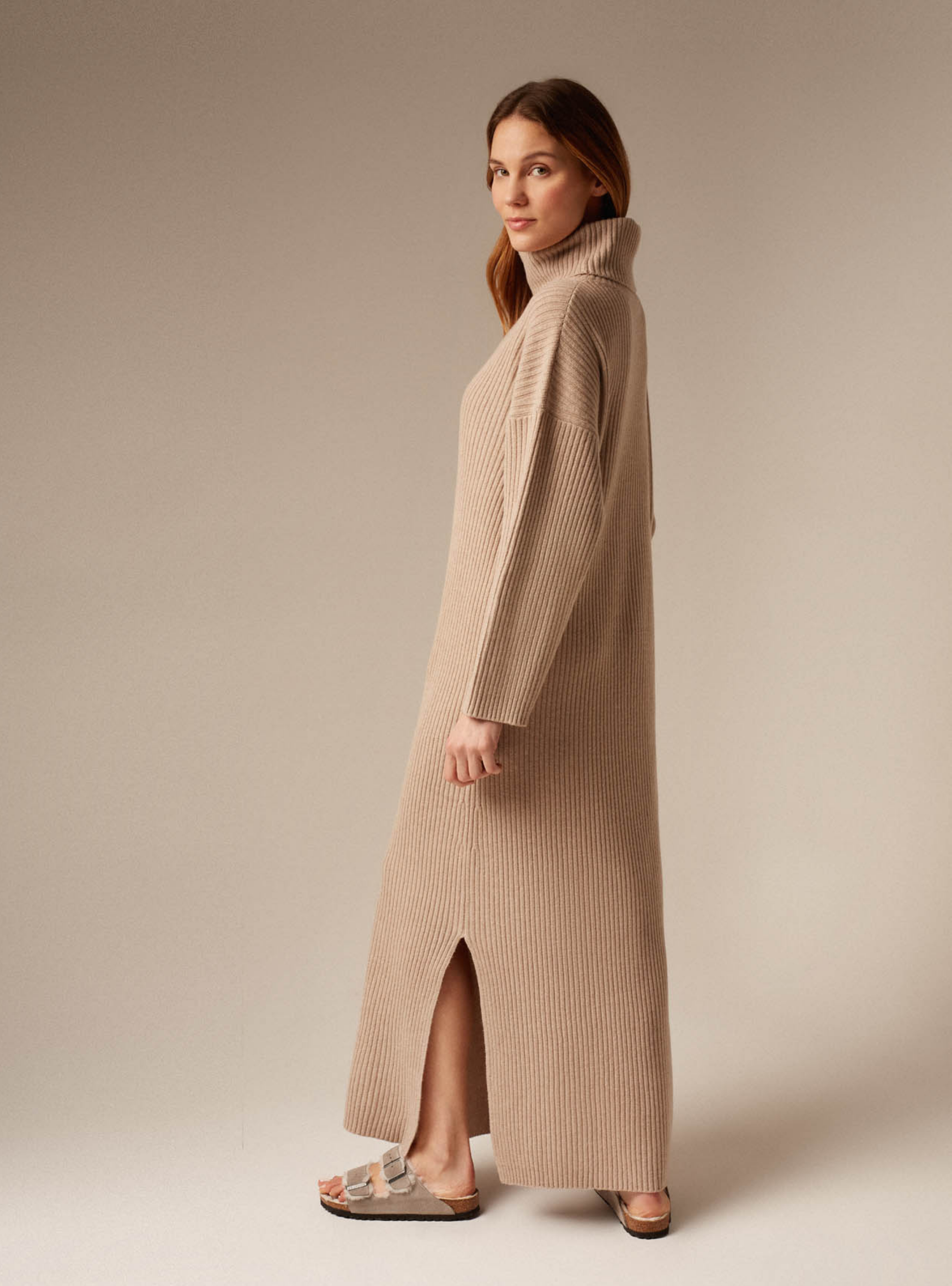 Designer cashmere dresses for women SAND